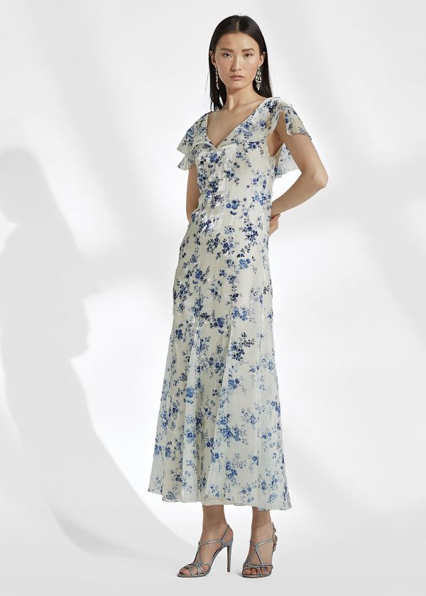 Women's Ralph Lauren Kegan Floral Evening Dresses | 968431UAT